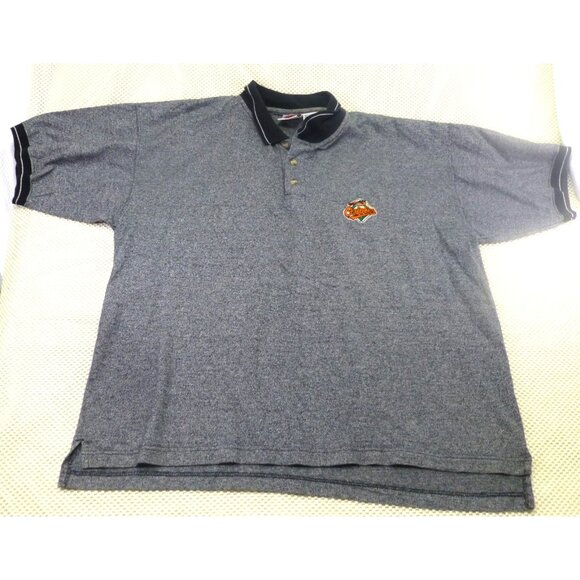 VTG Baltimore Orioles Polo Shirt XL By Pro Edge 1997 MLB Heather Gray Short Slee - Picture 1 of 7